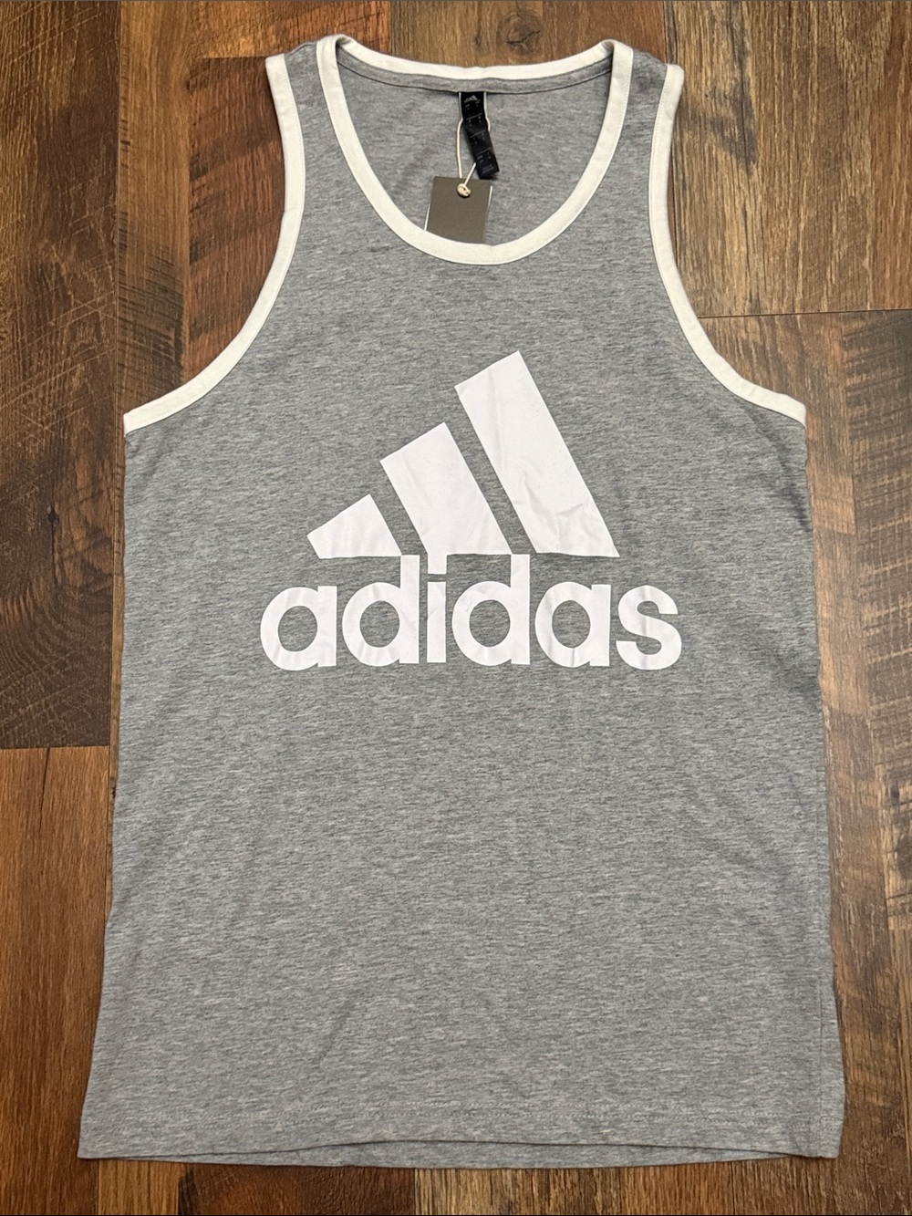 Adidas BOS Classic Tank Top Gray White Logo NWT Men’s Small